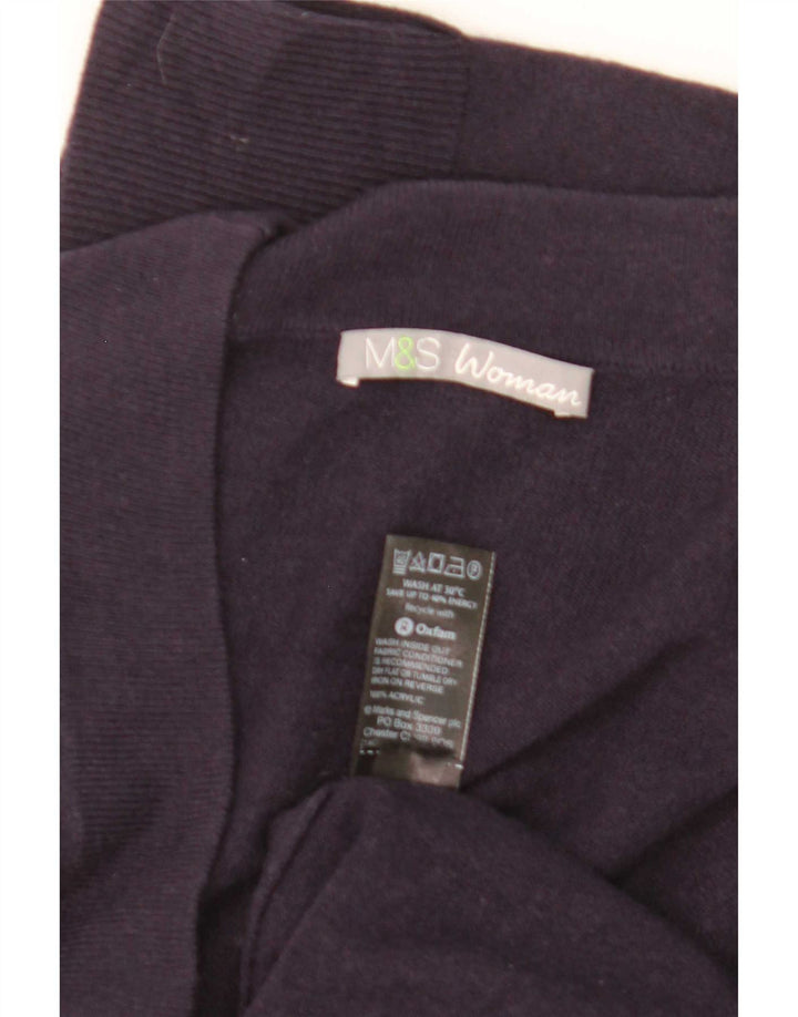Marks & Spencer Γυναικείο πουλόβερ Longline Cardigan UK 12 Medium Navy Blue