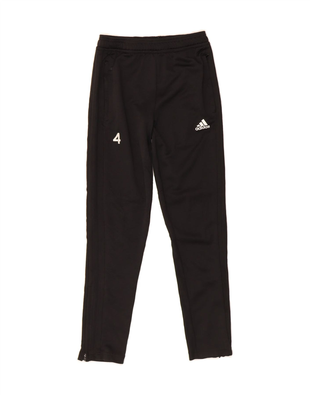 ADIDAS Boys Tracksuit Trousers 11-12 Years Black Polyester Vintage Adidas and Second-Hand Adidas from Messina Hembry 