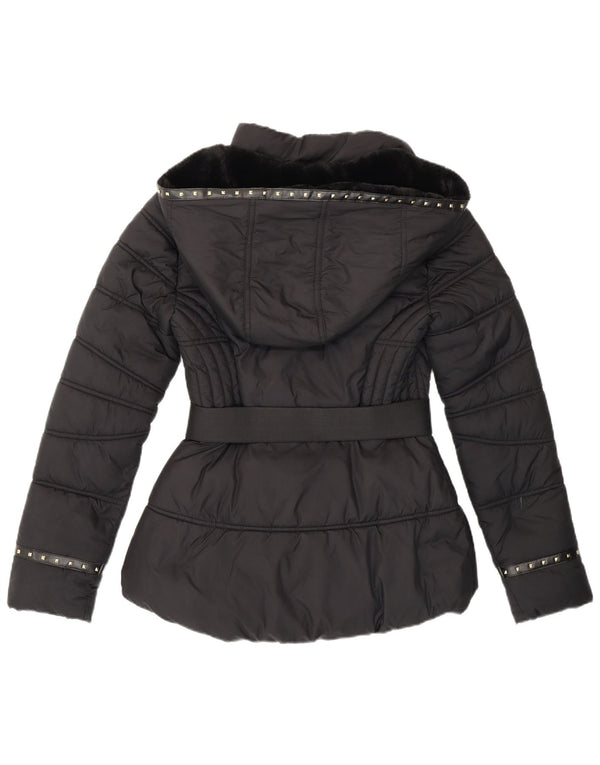 Guess Γυναικείο μπουφάν με κουκούλα UK 10 Small Black
