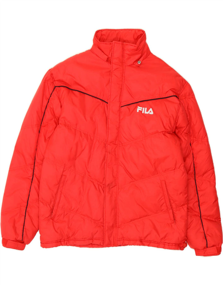 FILA Mens Padded Jacket UK 40 Large Red Polyester Vintage Fila and Second-Hand Fila from Messina Hembry 