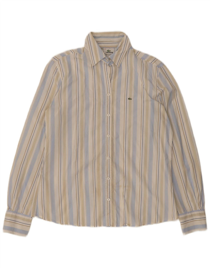 Γυναικείο πουκάμισο Lacoste Μέγεθος 44 Μεγάλο πολύχρωμο ριγέ βαμβακερό