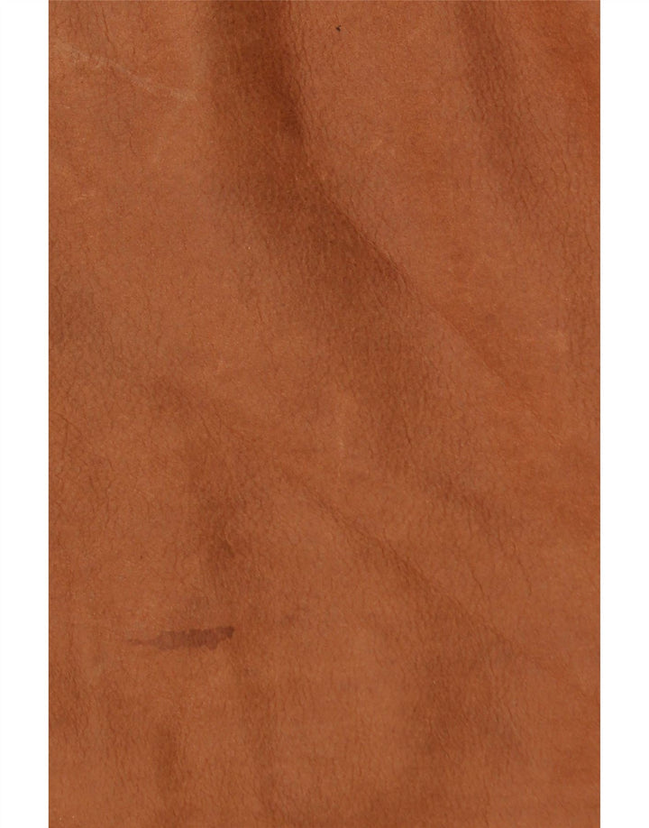 ANGELO LITRICO Ανδρικό Δερμάτινο Γιλέκο 2XL Καφέ Δερμάτινο