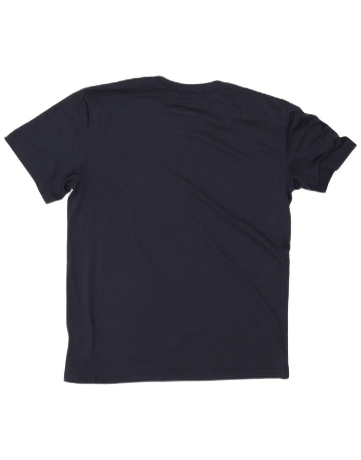 Ανδρικό γραφικό μπλουζάκι Nike Dri Fit, μεσαίο μπλε, πολυεστέρας