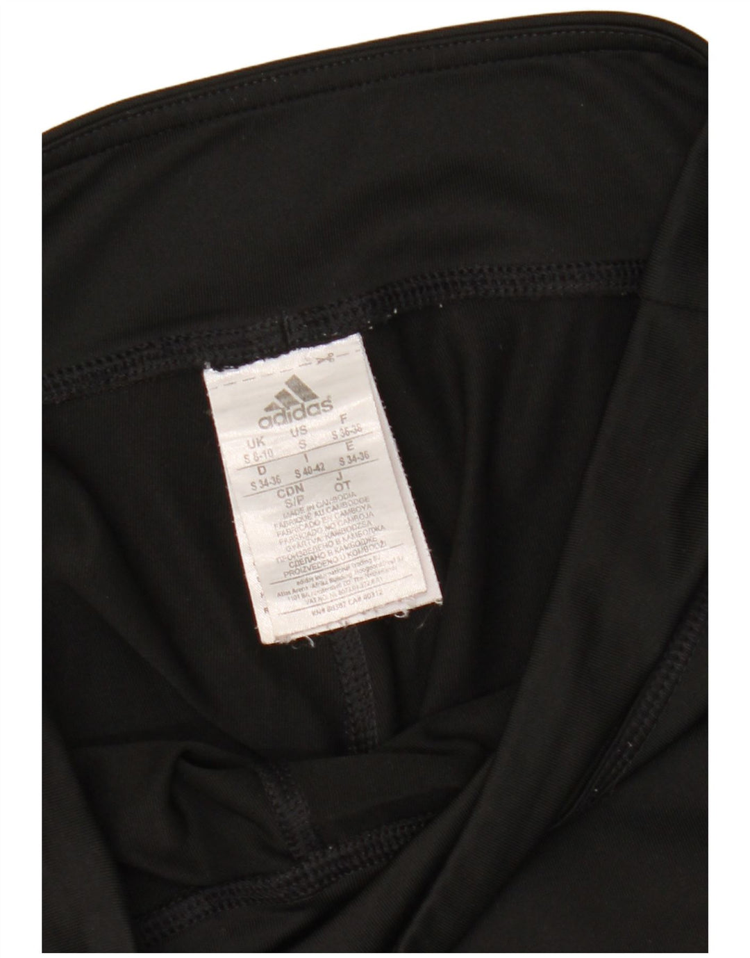Adidas Γυναικεία κολάν Capri Climalite UK 8/10 Μικρό μαύρο πολυεστέρα