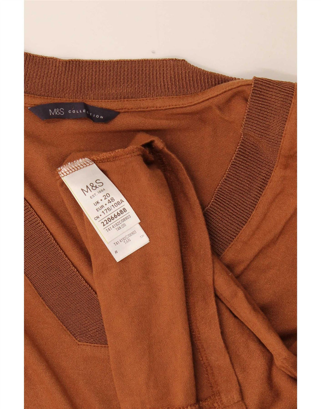 Marks & Spencer Γυναικεία Μπλούζα Τοπ UK 20 2XL Καφέ βισκόζη