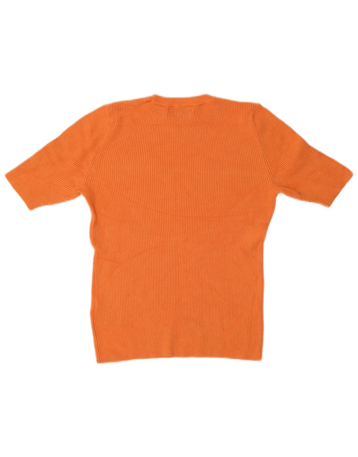 Marks & Spencer Γυναικείο T-Shirt Top 12 μεσαία πορτοκαλί βισκόζη