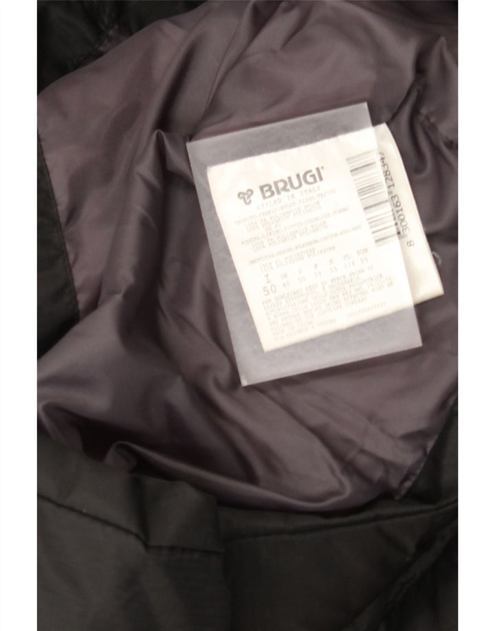 Brugi Ανδρικό μπουφάν με κουκούλα UK 40 Large Black Polyamide