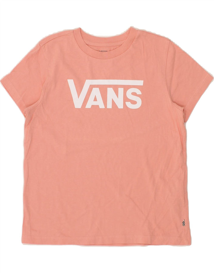 VANS Womens Graphic T-Shirt Top UK 12 Medium Pink Cotton Vintage Vans and Second-Hand Vans from Messina Hembry 