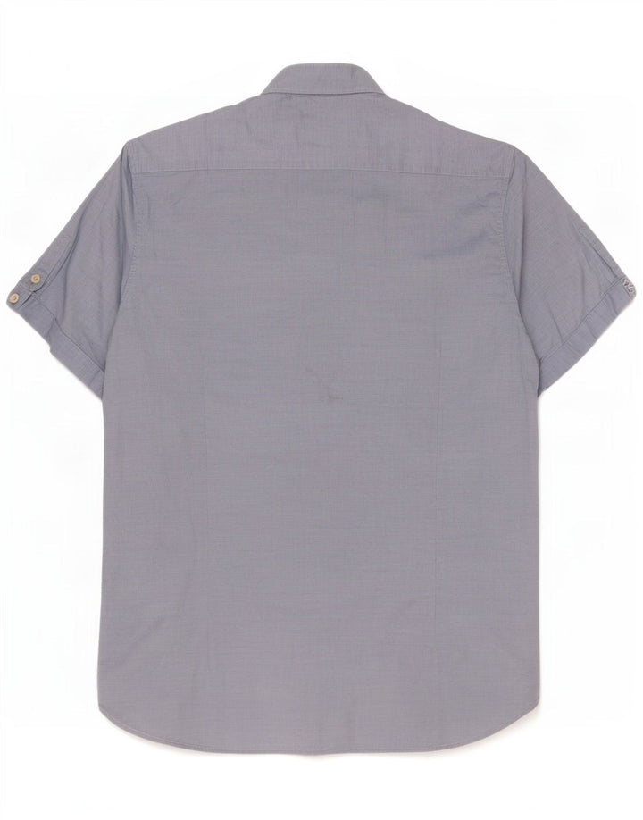 Ted Baker Ανδρικό κοντομάνικο πουκάμισο Μέγεθος 4 Μεγάλο μπλε βαμβακερό