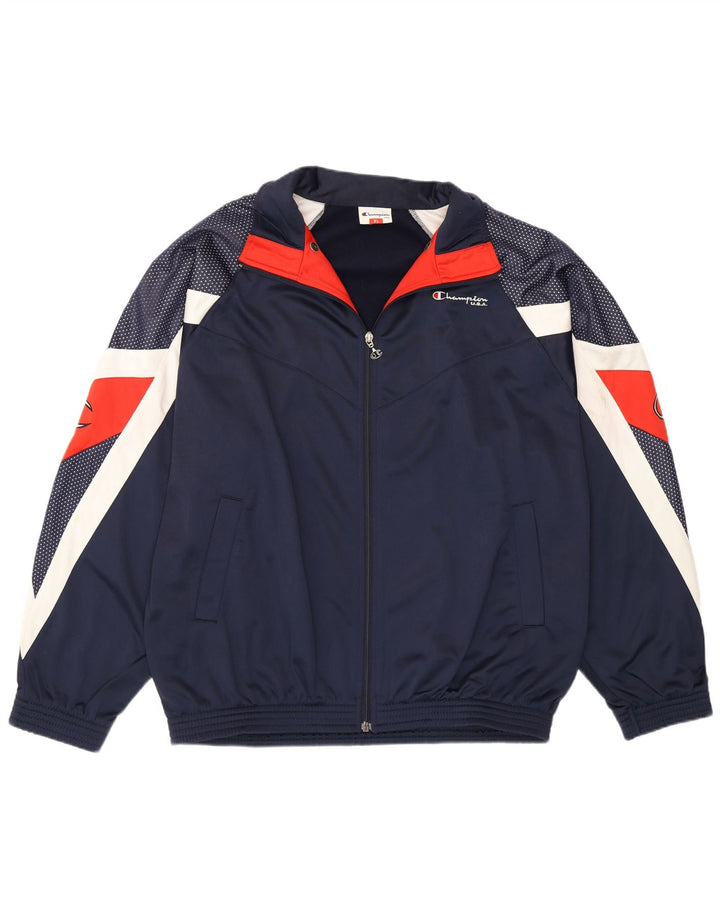 Ανδρική φόρμα Champion Graphic Top Jacket XL Navy Blue Colourblock