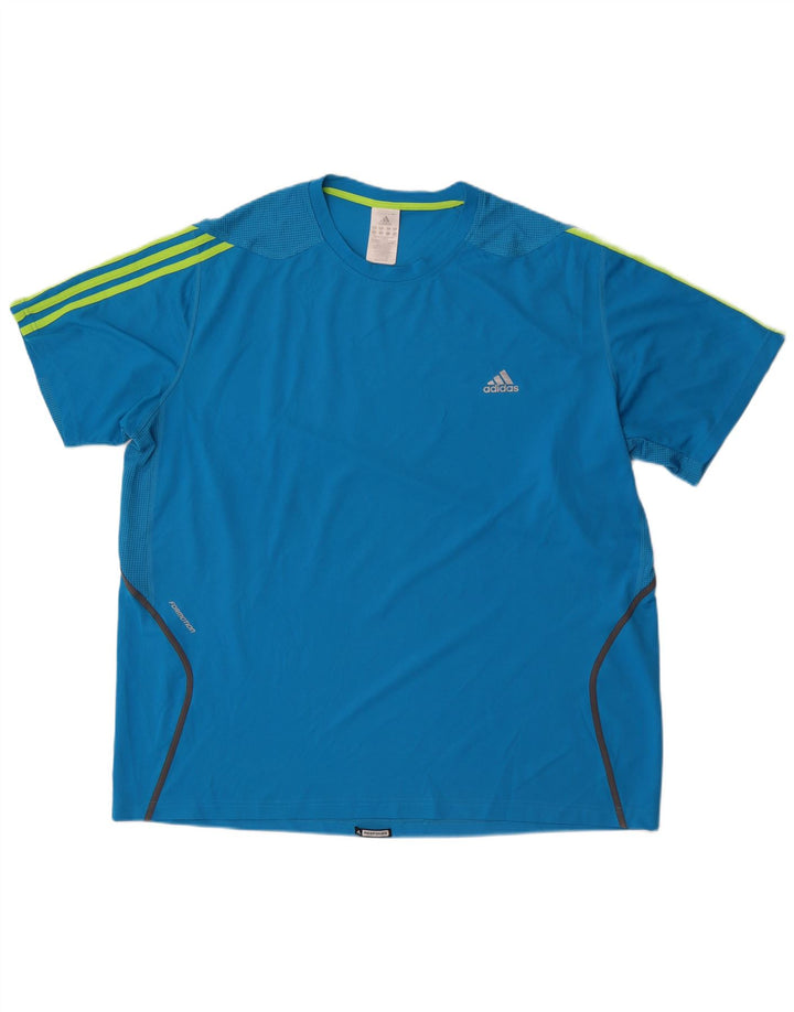 Ανδρικό T-Shirt Adidas Top 2XL Blue Polyester