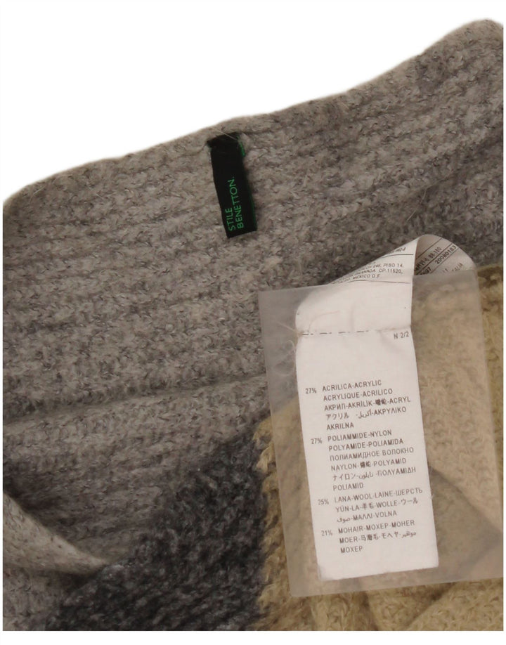 BENETTON Γυναικείο πουλόβερ με λαιμόκαυστο UK 14 Μεσαίο Πολύχρωμο