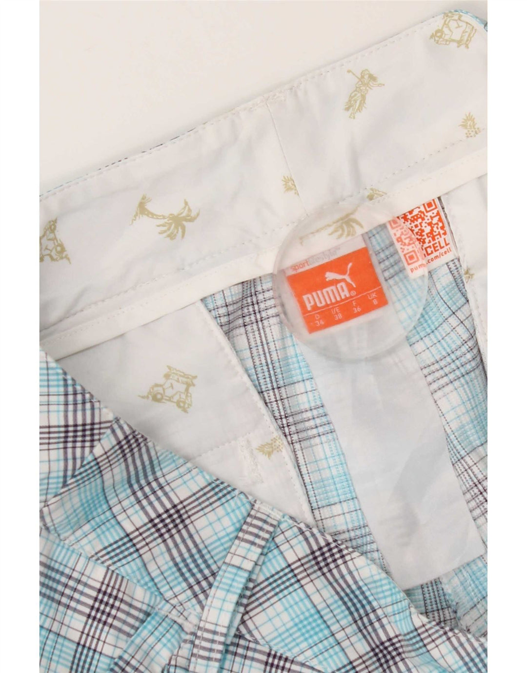 Puma Ανδρικό σορτς Chino UK 8 Small W28 Blue Check