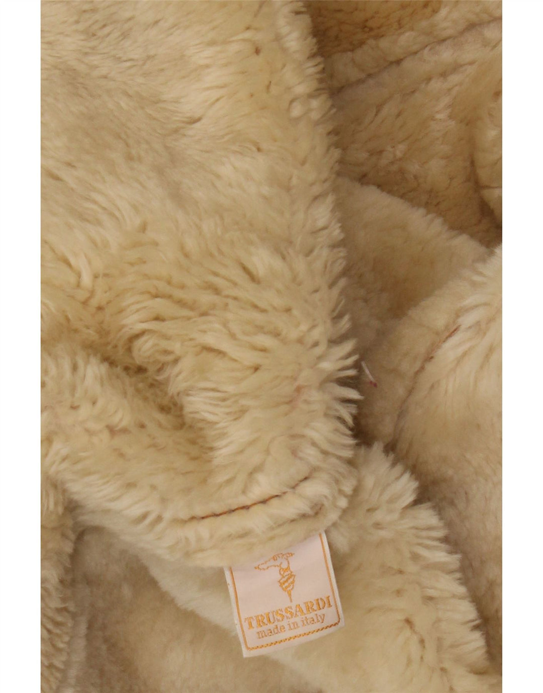 Trussardi Γυναικείο Παλτό Shearling UK 18 XL Δερμάτινο μπεζ