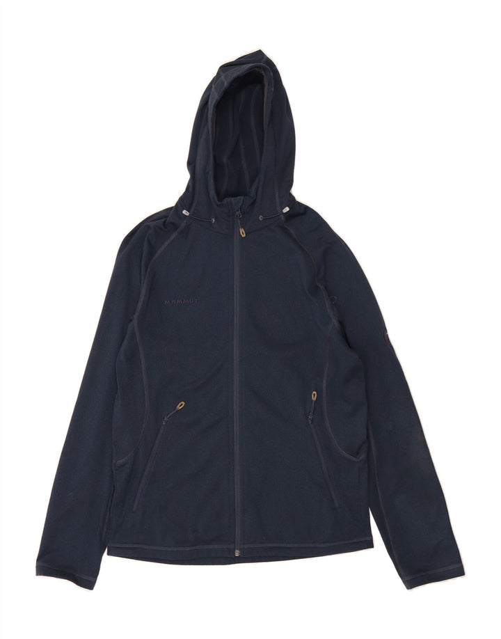 MAMMUT Womens Zip Hoodie Sweater UK 14 Medium Navy Blue Vintage Mammut and Second-Hand Mammut from Messina Hembry 