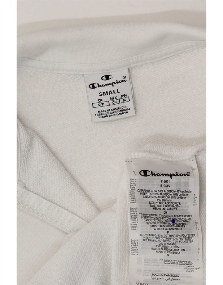 Champion Γυναικεία αθλητική φόρμα Top Jacket UK 10 Small White Cotton