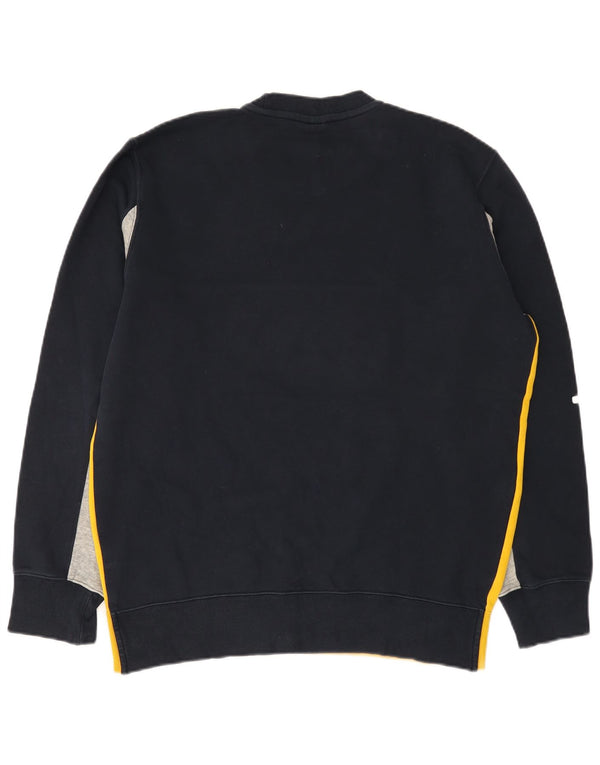Champion Ανδρικό γραφικό φούτερ Jumper XL Navy Blue Colorblock Βαμβακερό