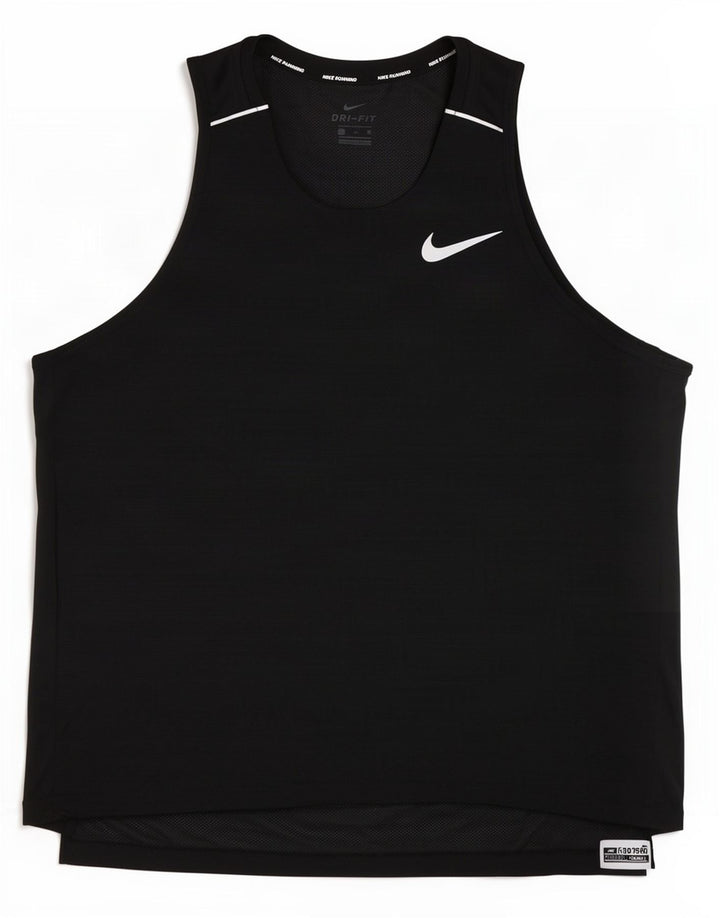 Ανδρικό φανελάκι Nike Dri Fit XL Μαύρο ριγέ πολυεστέρας