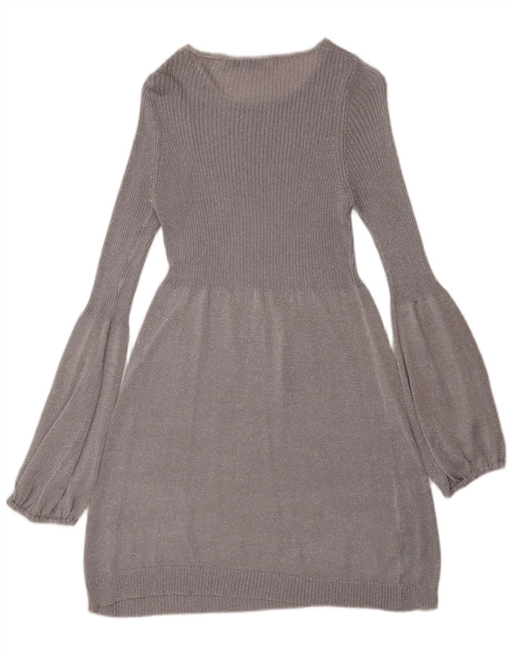 Γυναικείο μακρυμάνικο φόρεμα Zara UK 12 Medium Grey