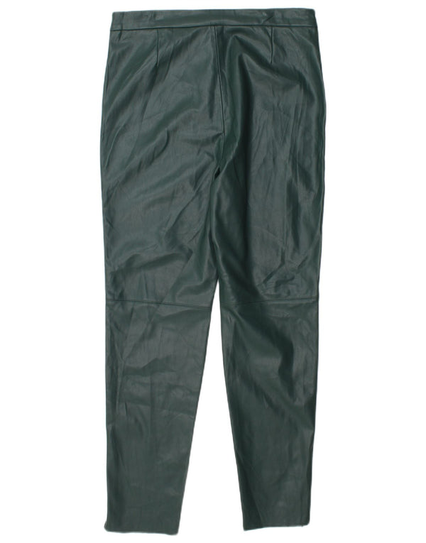 Zara Γυναικείο Παντελόνι Ψηλόμεσο Skinny Faux Leather Larg W30 L28 Green