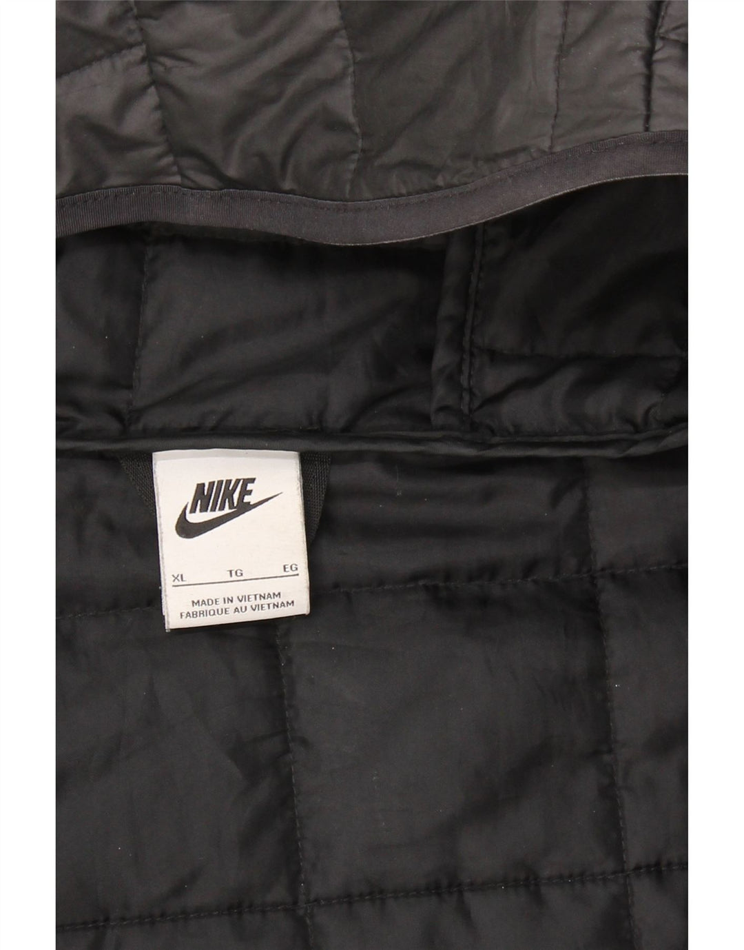 Ανδρικό παλτό NIKE με κουκούλα UK 42 XL Μαύρο πολυεστέρα