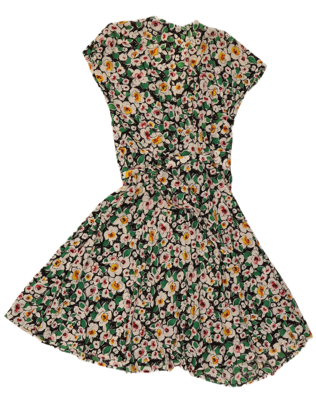Vintage γυναικείο wrap φόρεμα UK 12 Medium πολύχρωμο Floral