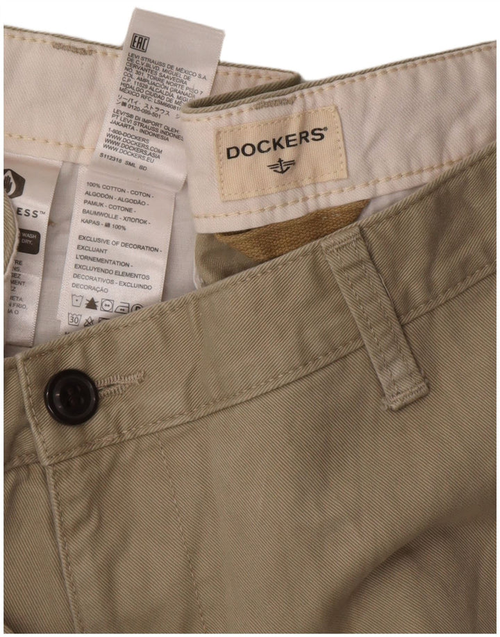 Ανδρικό σορτς Chino Dockers W32 Μεσαίο πράσινο βαμβακερό