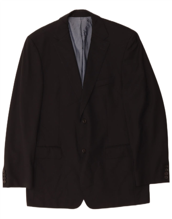Ανδρικό σακάκι σακάκι Hugo Boss με 2 κουμπιά EU 52 XL Μπλε παρθένο μαλλί