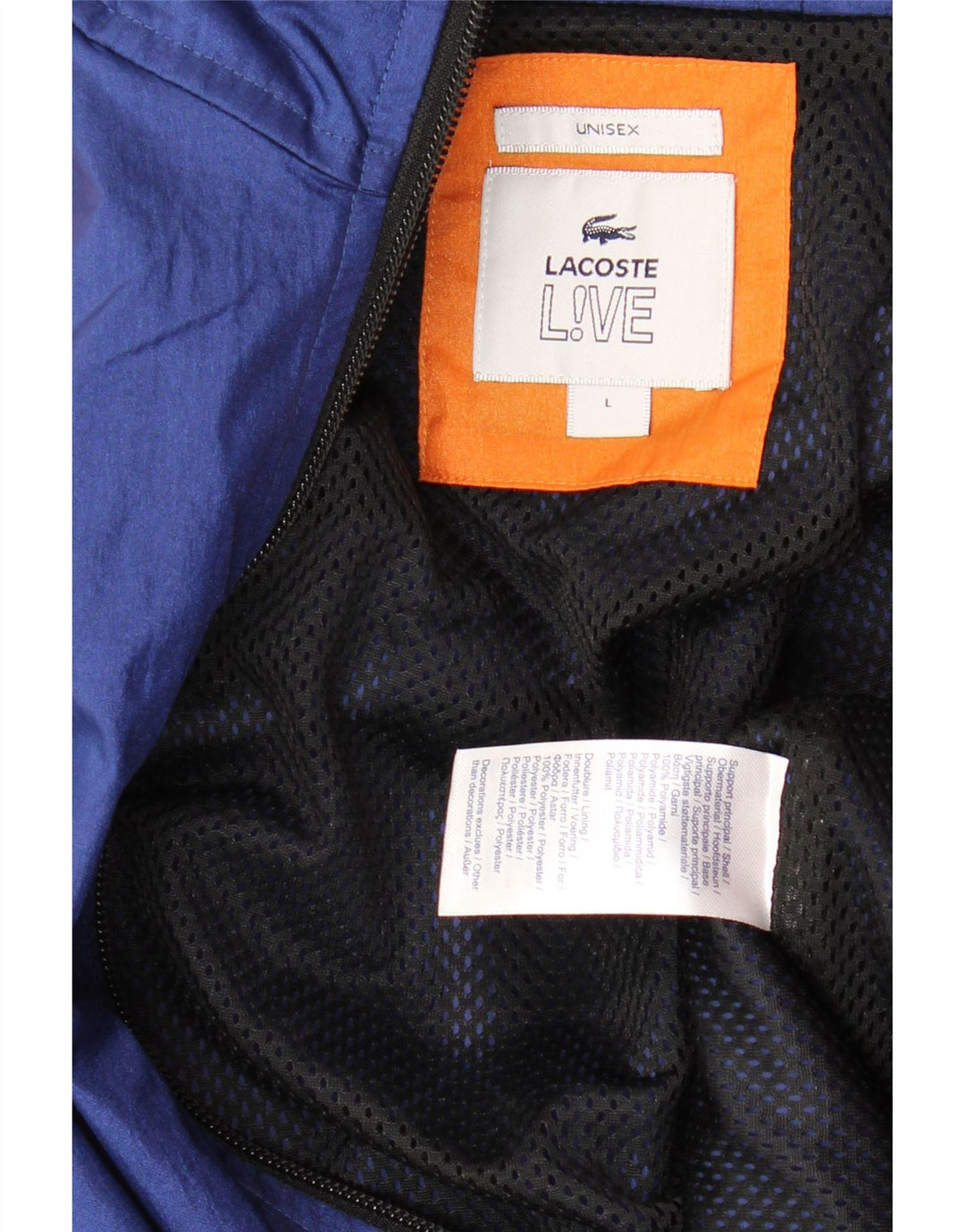 Ανδρική φόρμα LACOSTE Top Jacket Large Navy Blue Colourblock Polyamide