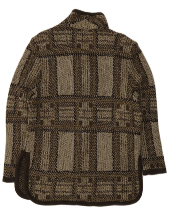 Vintage γυναικεία ζακέτα UK 16 Large Grey Check Wool