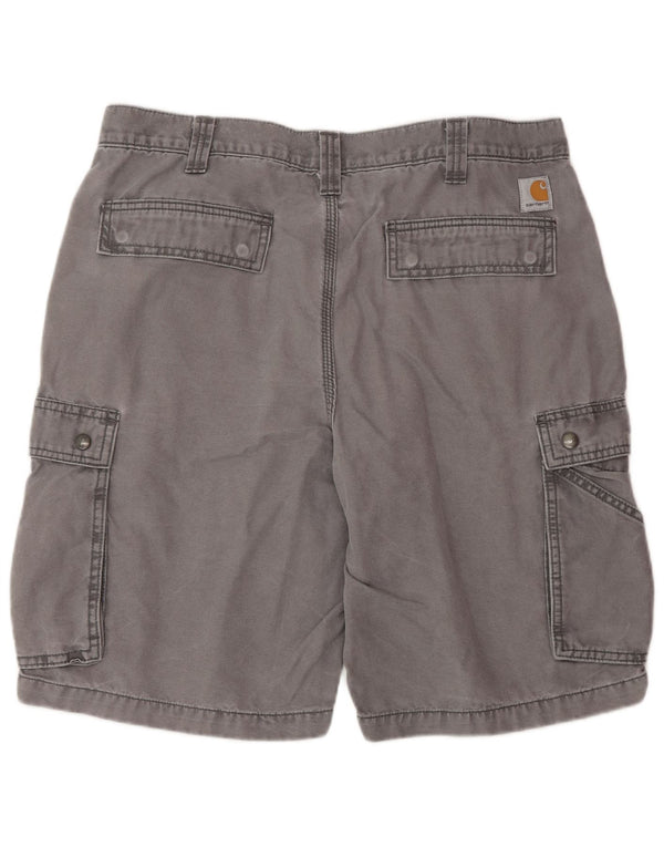 Carhartt Mens Relaxed Fit Cargo Shorts W36 Large Grey Cotton