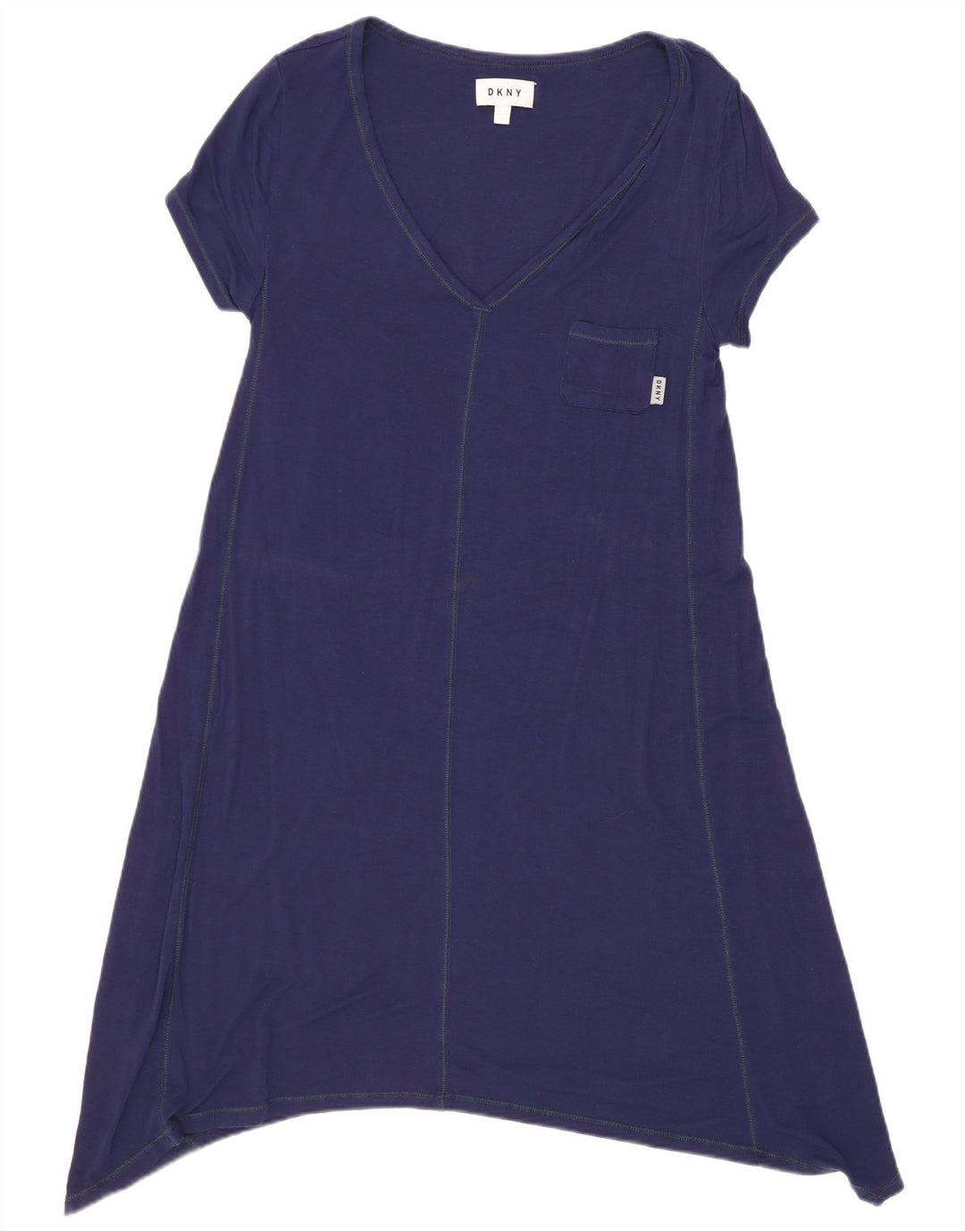 Dkny Γυναικείο τουνίκ Φόρεμα UK 10 Small Navy Blue Rayon
