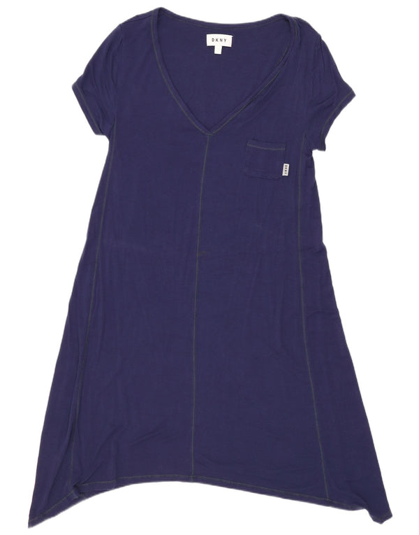 Dkny Γυναικείο τουνίκ Φόρεμα UK 10 Small Navy Blue Rayon