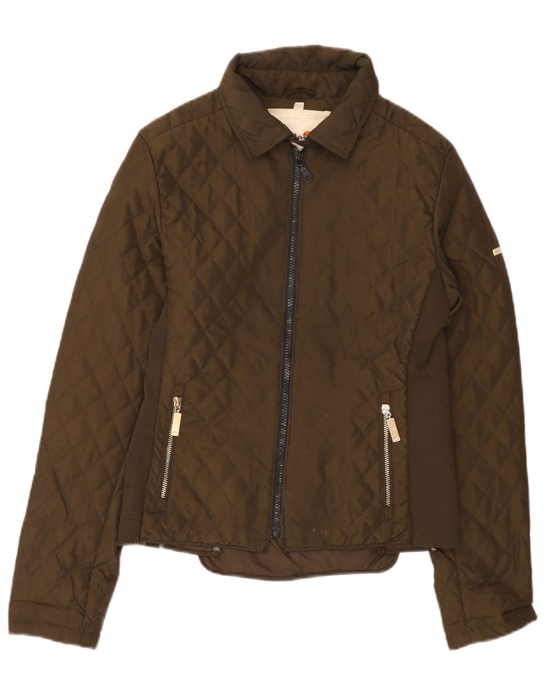 Ellesse Γυναικείο Καπιτονέ Μπουφάν UK 12 Μεσαίου καφέ Πολυεστέρας