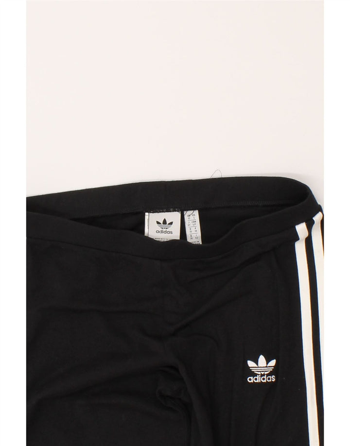 ADIDAS Womens Leggings UK 10 Small Black Cotton Vintage Adidas and Second-Hand Adidas from Messina Hembry 