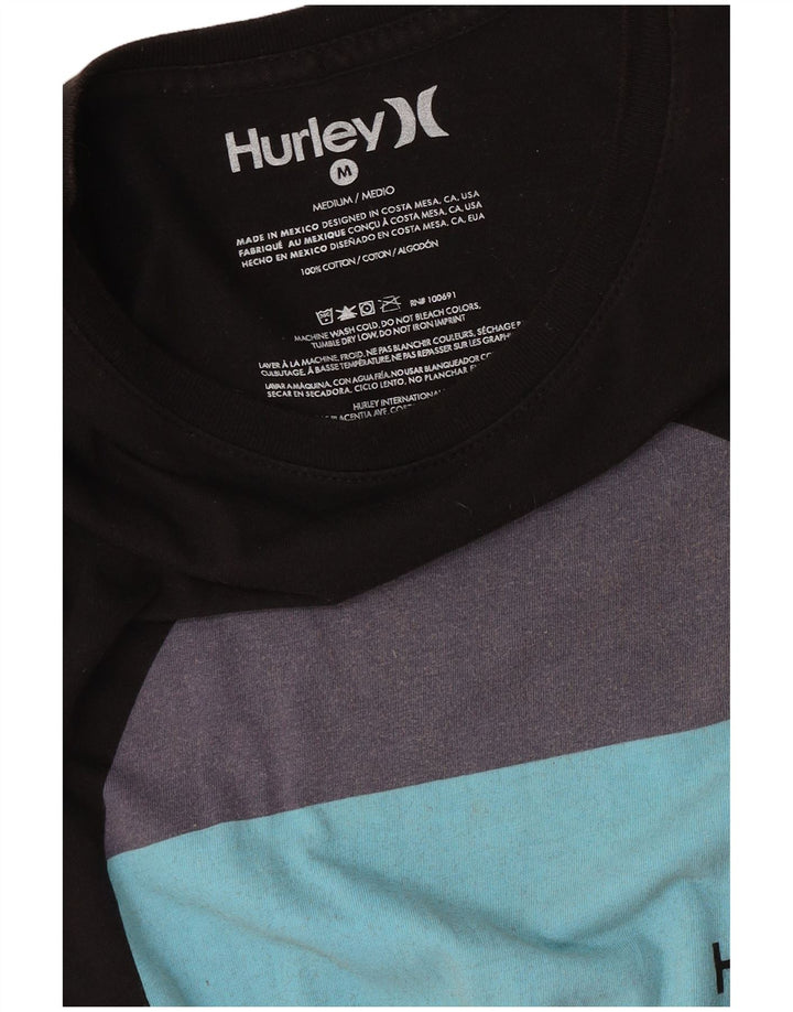 Ανδρικό γραφικό T-Shirt Hurley Top Μεσαίο μαύρο βαμβακερό