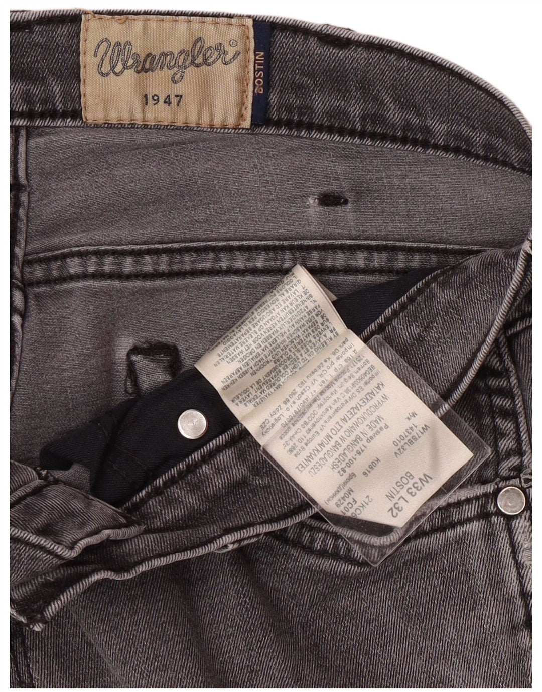 Ανδρικό τζιν Wrangler Bostin Skinny W33 L32 Γκρι βαμβακερό