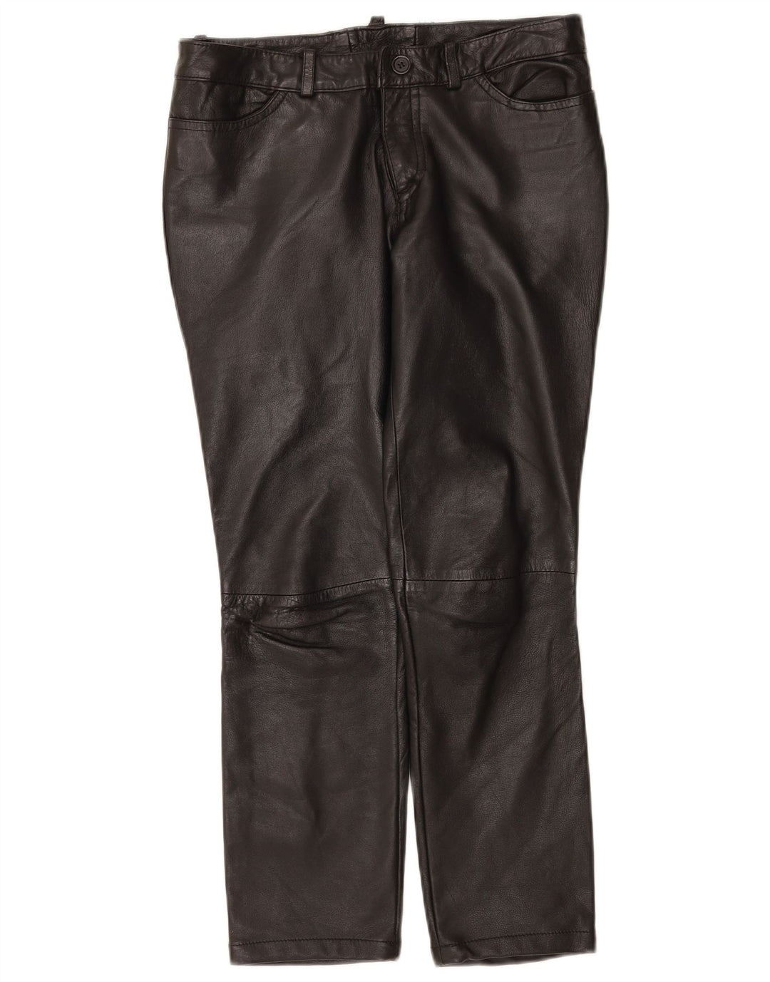 Zen Γυναικείο Δερμάτινο Παντελόνι EU 38 Medium W28 L26 Μαύρο Δερμάτινο