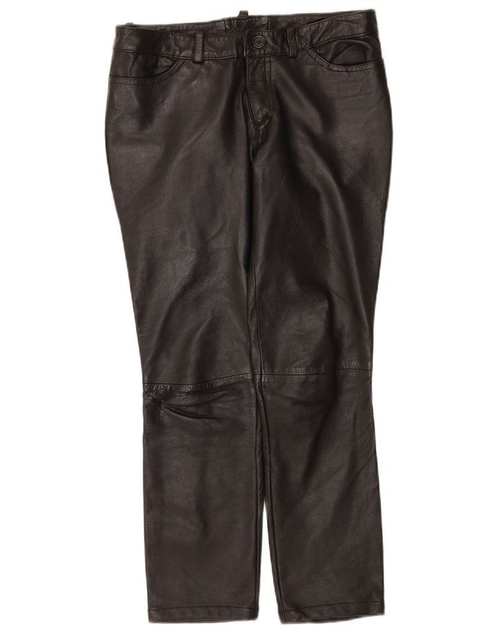 Zen Γυναικείο Δερμάτινο Παντελόνι EU 38 Medium W28 L26 Μαύρο Δερμάτινο