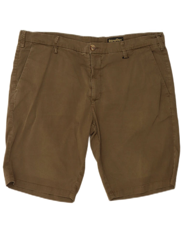 Refrigiwear Ανδρικό ψηλόμεσο σορτς Chino IT 54 2XL W38 Χακί βαμβακερό