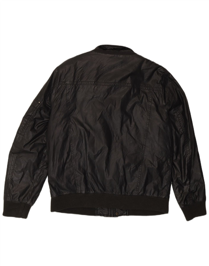 Geox Mens Respira Bomber Jacket UK 42 XL Μαύρο Πολυεστέρας