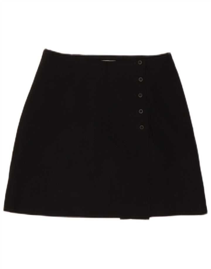 Zara Γυναικεία Μίνι Φούστα Wrap W24 XS Μαύρη Πολυεστέρας