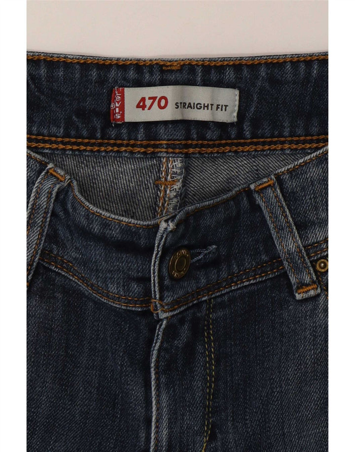 Levi's Womens 470 Straight Jeans W30 L28 Blue