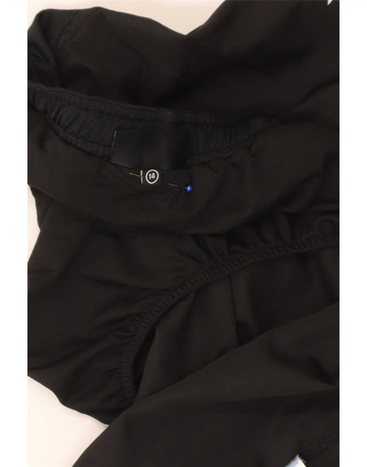 Champion Womens Graphic Regular Αθλητικό Σορτς UK 14 Large μαύρο πολυεστέρα