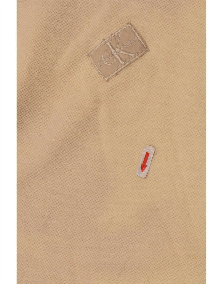 Ανδρικό τοπ Calvin Klein Μακρυμάνικο XL Μπεζ βαμβακερό