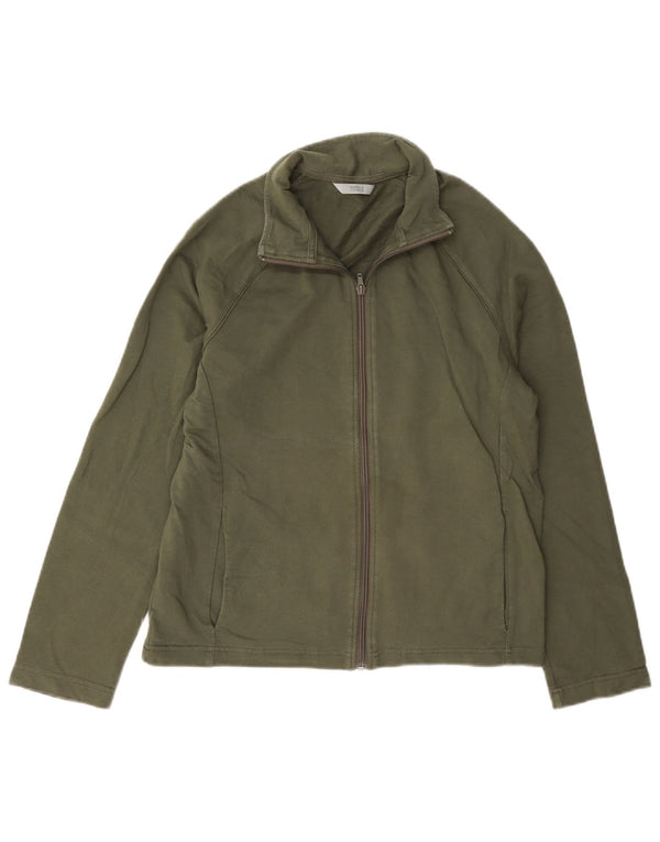 Γυναικεία αθλητική φόρμα Marks & Spencer Top Jacket UK 12 Medium Khaki Cotton