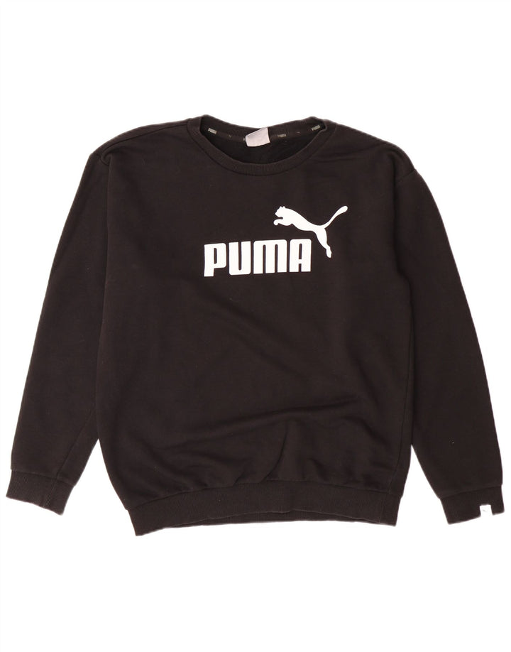 Γυναικείο γραφικό φούτερ μεγάλου μεγέθους PUMA Jumper UK 10 Small Black