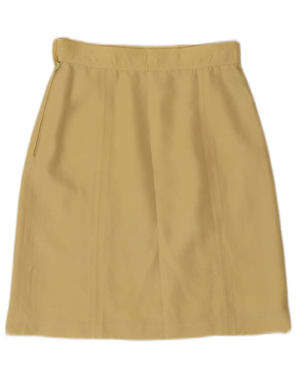 Vintage Womens Straight Skirt W26 Small Yellow