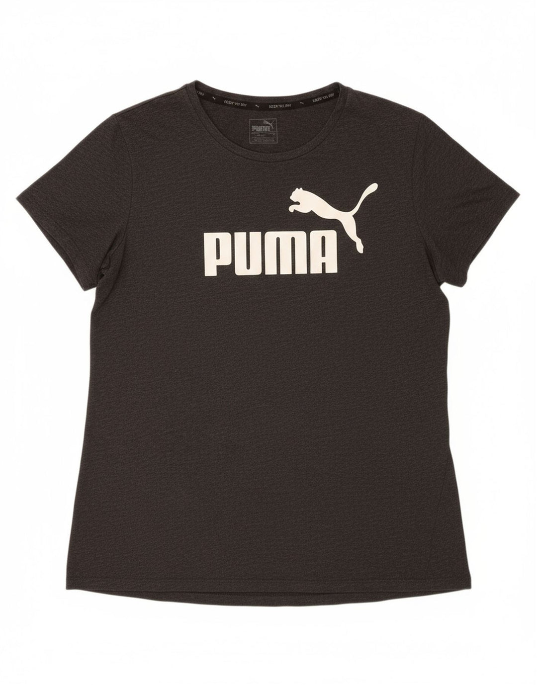 PUMA Womens Graphic T-Shirt Top UK 16 Large Grey Polyester