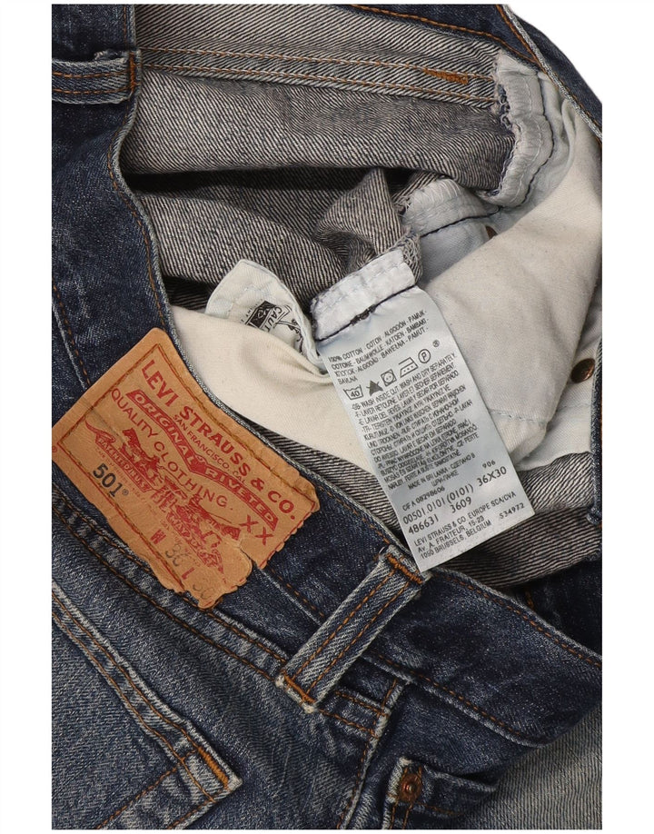 Levi's Mens 501 Straight Jeans W36 L27 Μπλε Βαμβακερό